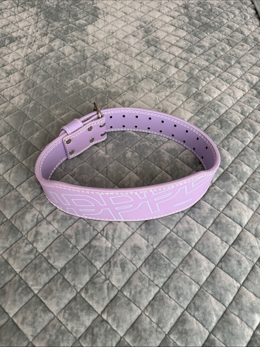 Lavender Upper Lifting Belt with Silver Buckle